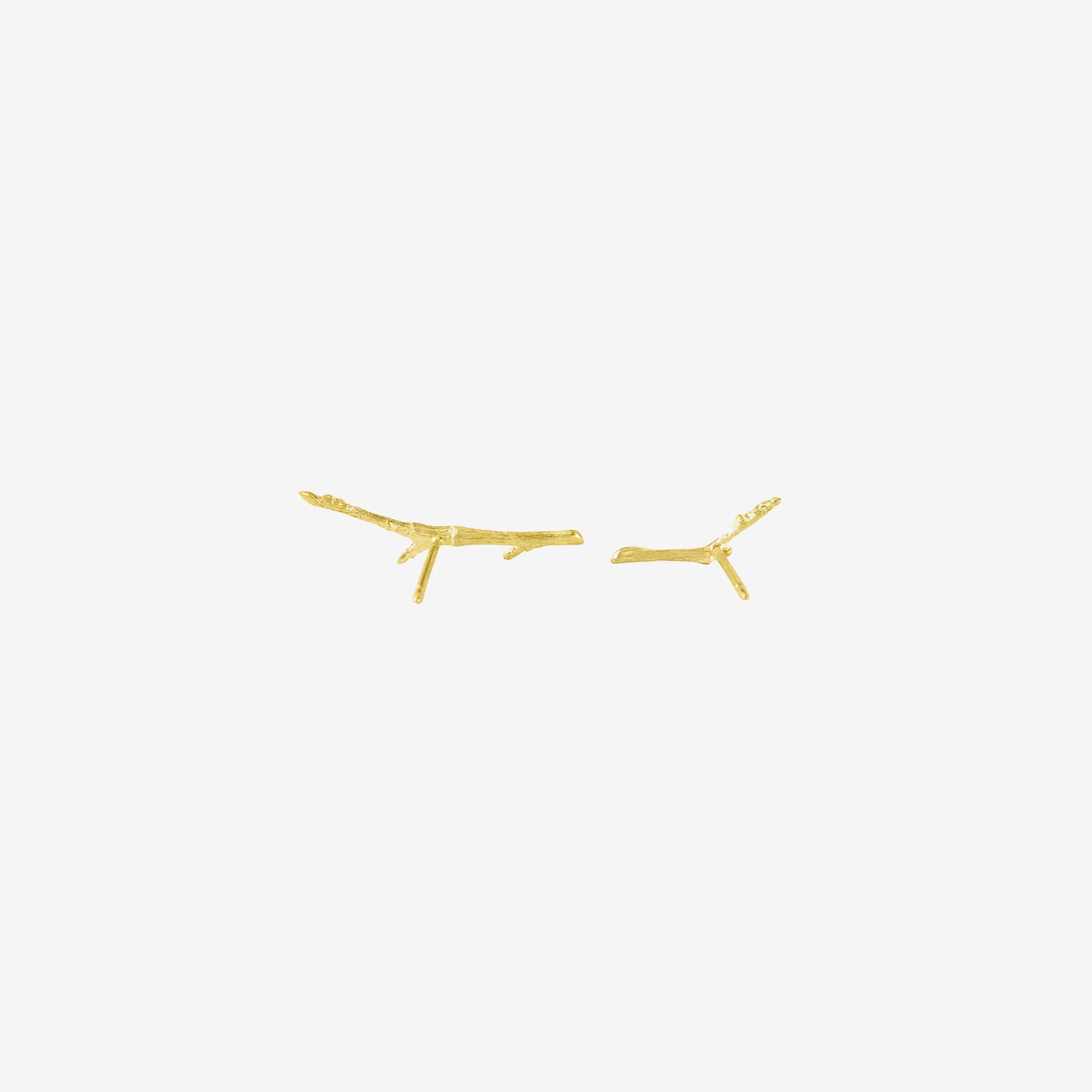GABRIELLA KISS 14K GREEN GOLD SMALL BRANCH STUDS