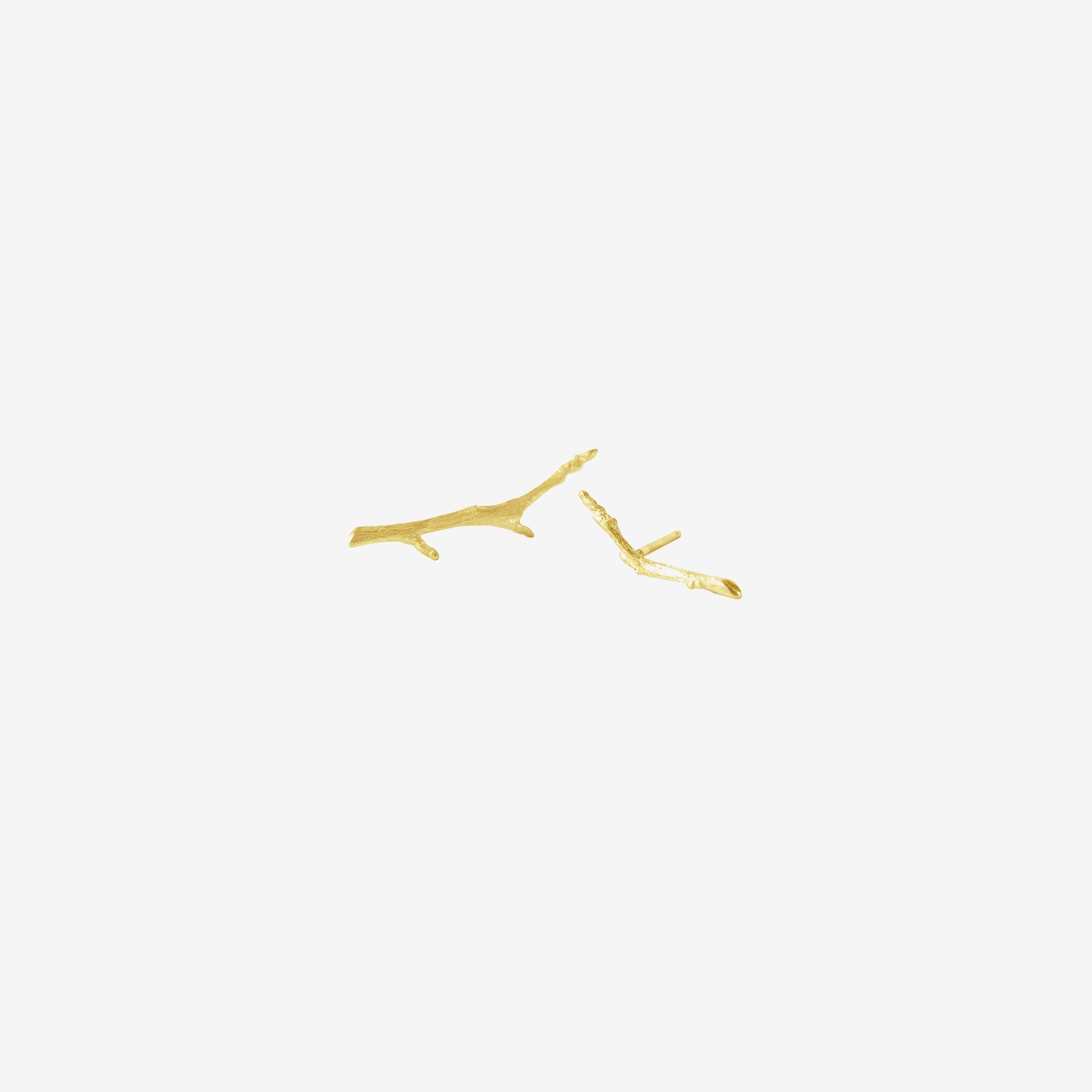 GABRIELLA KISS 14K GREEN GOLD SMALL BRANCH STUDS