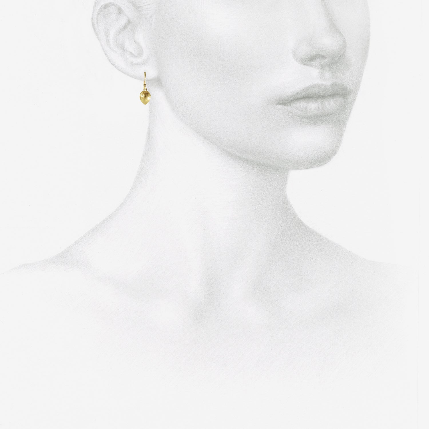 GABRIELLA KISS 18K TINY WALNUT EARRINGS
