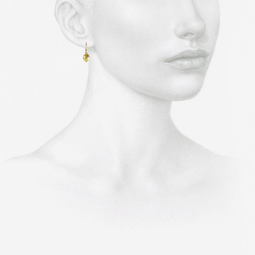 GABRIELLA KISS 18K TINY WALNUT EARRINGS