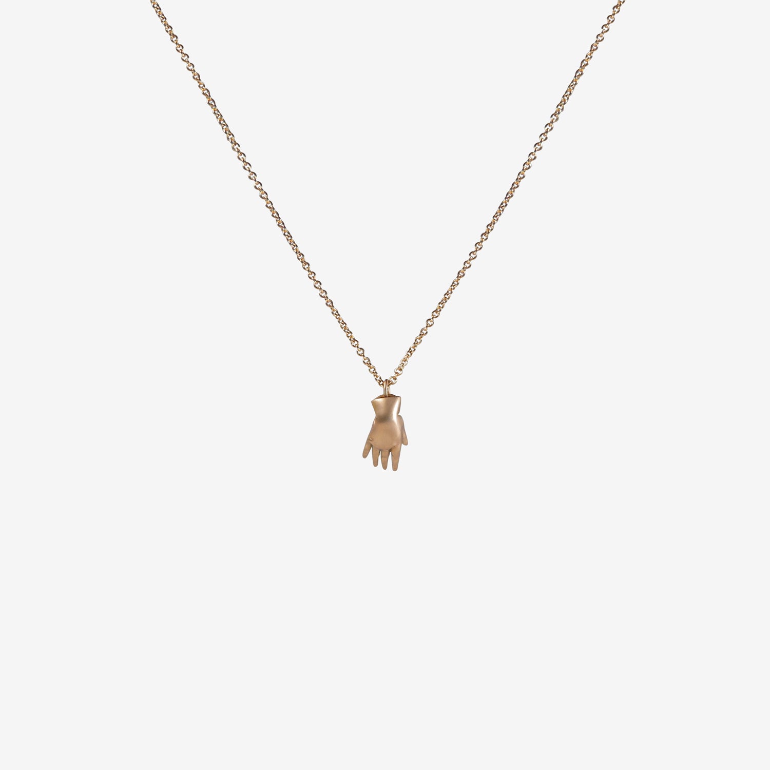 GABRIELLA KISS 14K ROSE GOLD BABY HAND NECKLACE