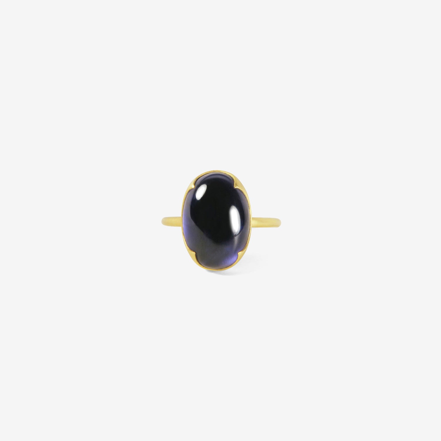 GABRIELLA KISS 18K & OVAL IOLITE RING