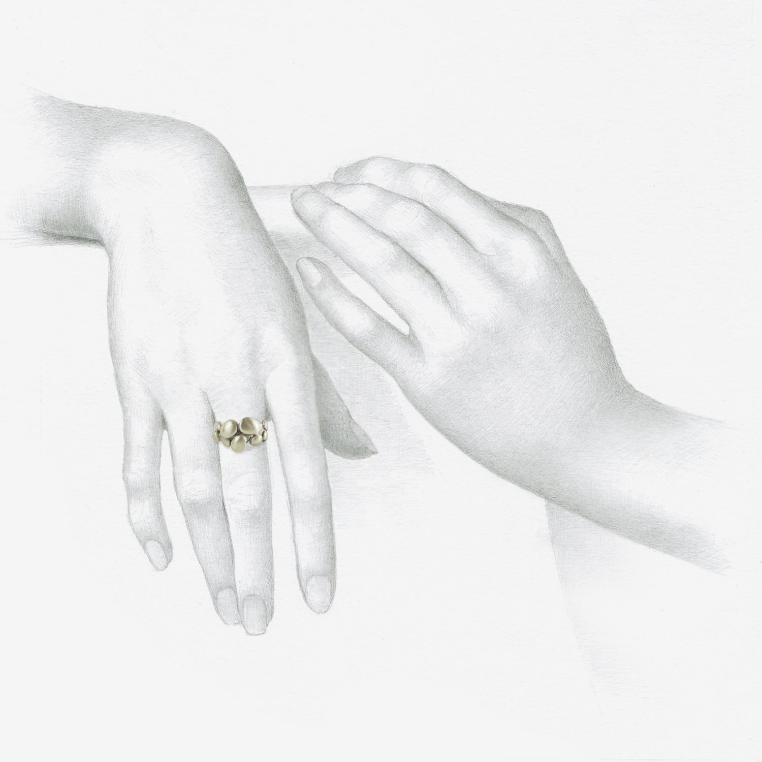 GABRIELLA KISS 14K PILE OF PEBBLES RING