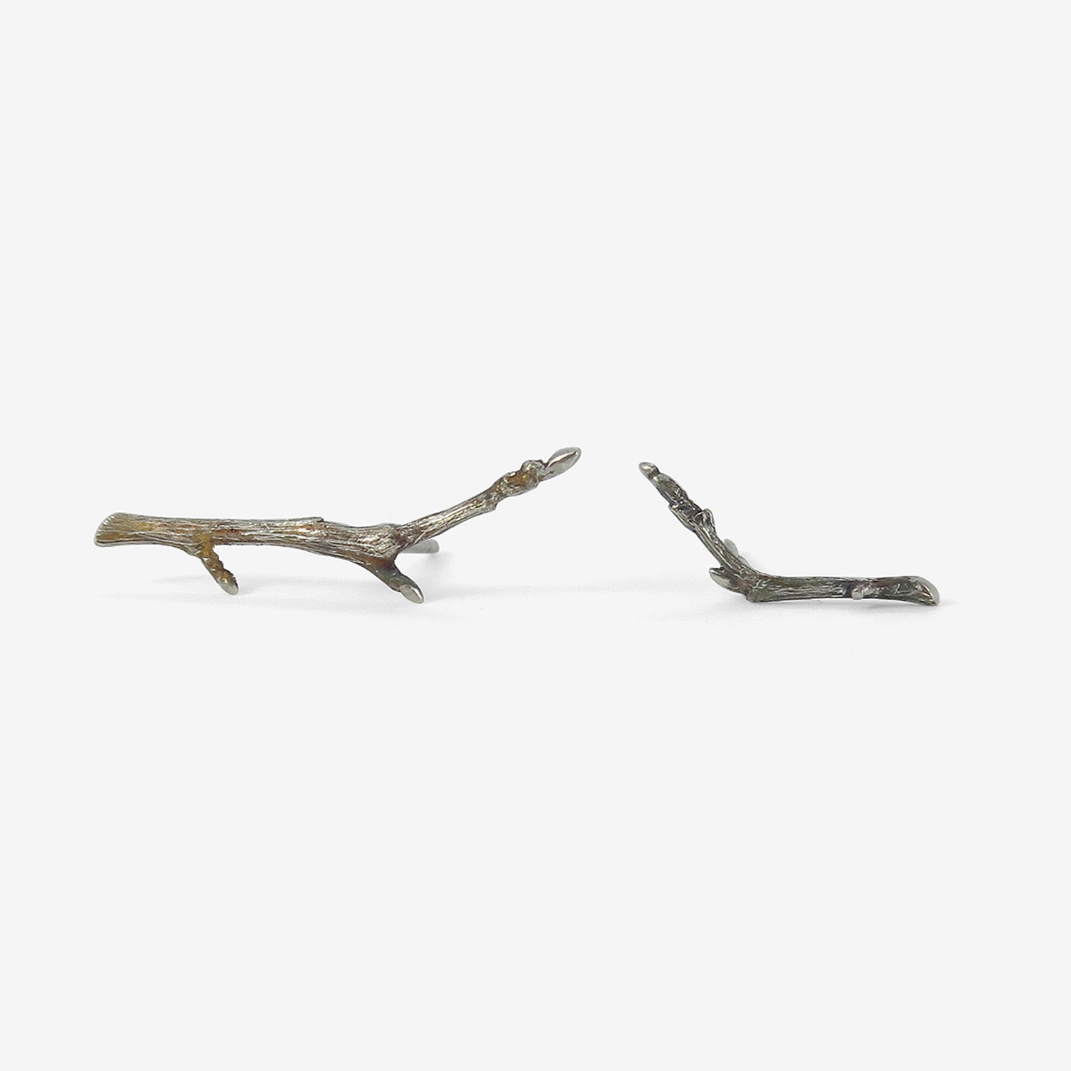 GABRIELLA KISS SILVER SMALL BRANCH STUDS