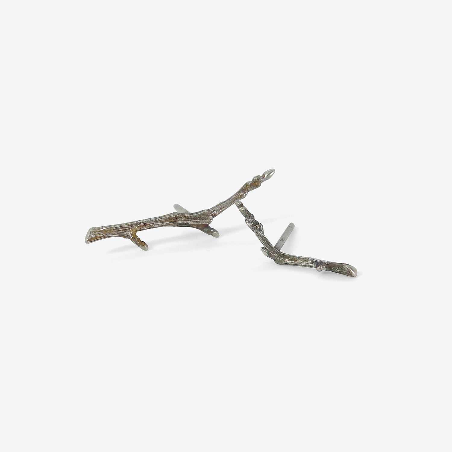 GABRIELLA KISS SILVER SMALL BRANCH STUDS