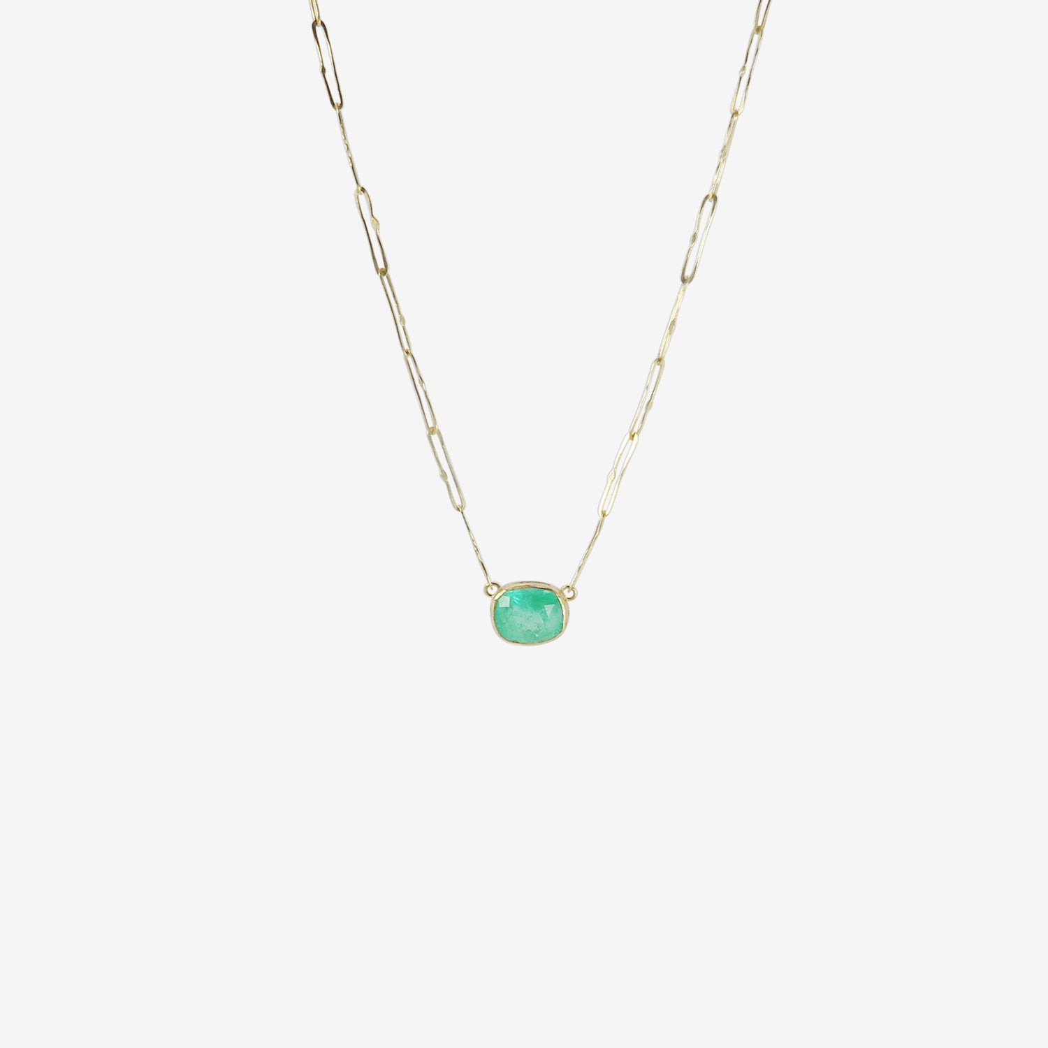 JUDY GEIB 18K & COLOMBIAN EMERALD ECHO NECKLACE WITH EMERALD CLASP, 6.25CT