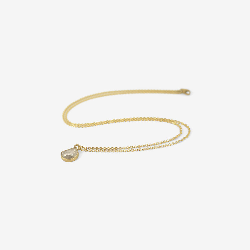 LOLA BROOKS 18K & DIAMOND CRESCENT MOON PENDANT, 1.77CT