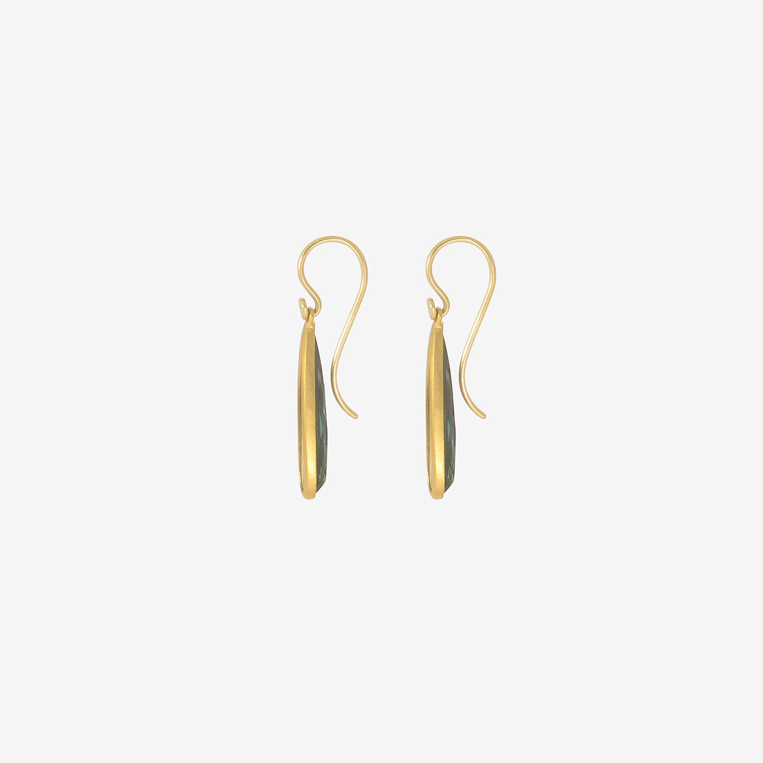 LOLA BROOKS 18K & ELONGATED BLUE TOURMALINE DROP EARRINGS, 4.02CT