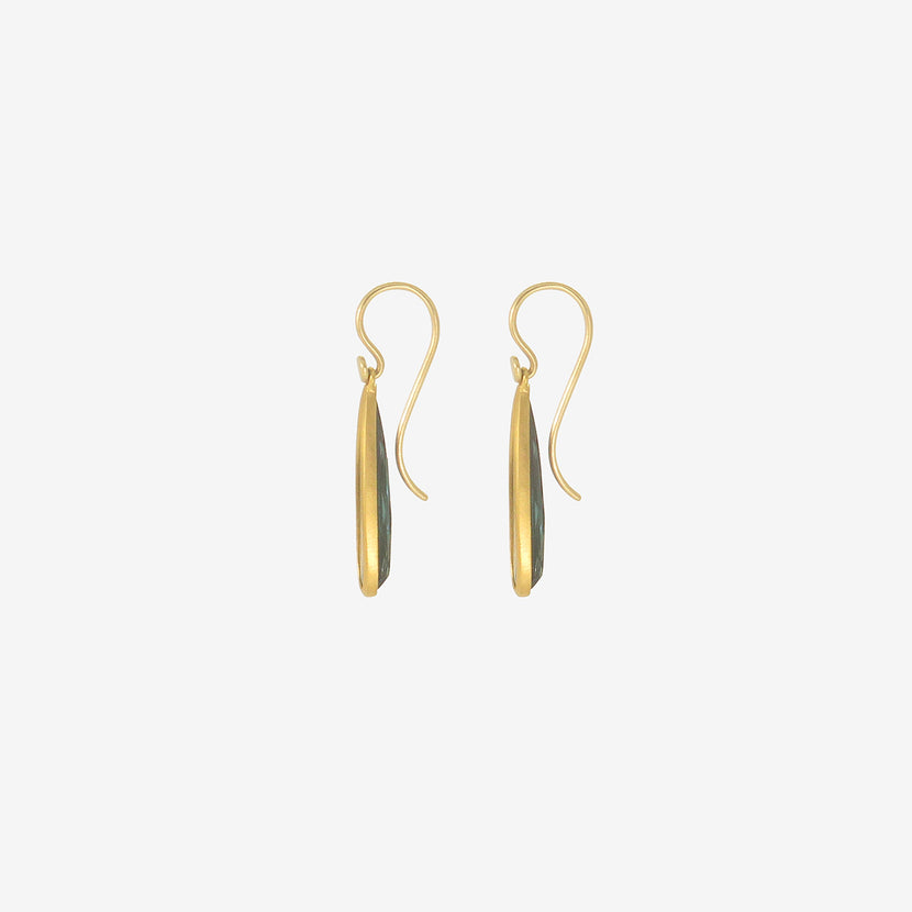 LOLA BROOKS 18K & ELONGATED BLUE TOURMALINE DROP EARRINGS, 4.02CT