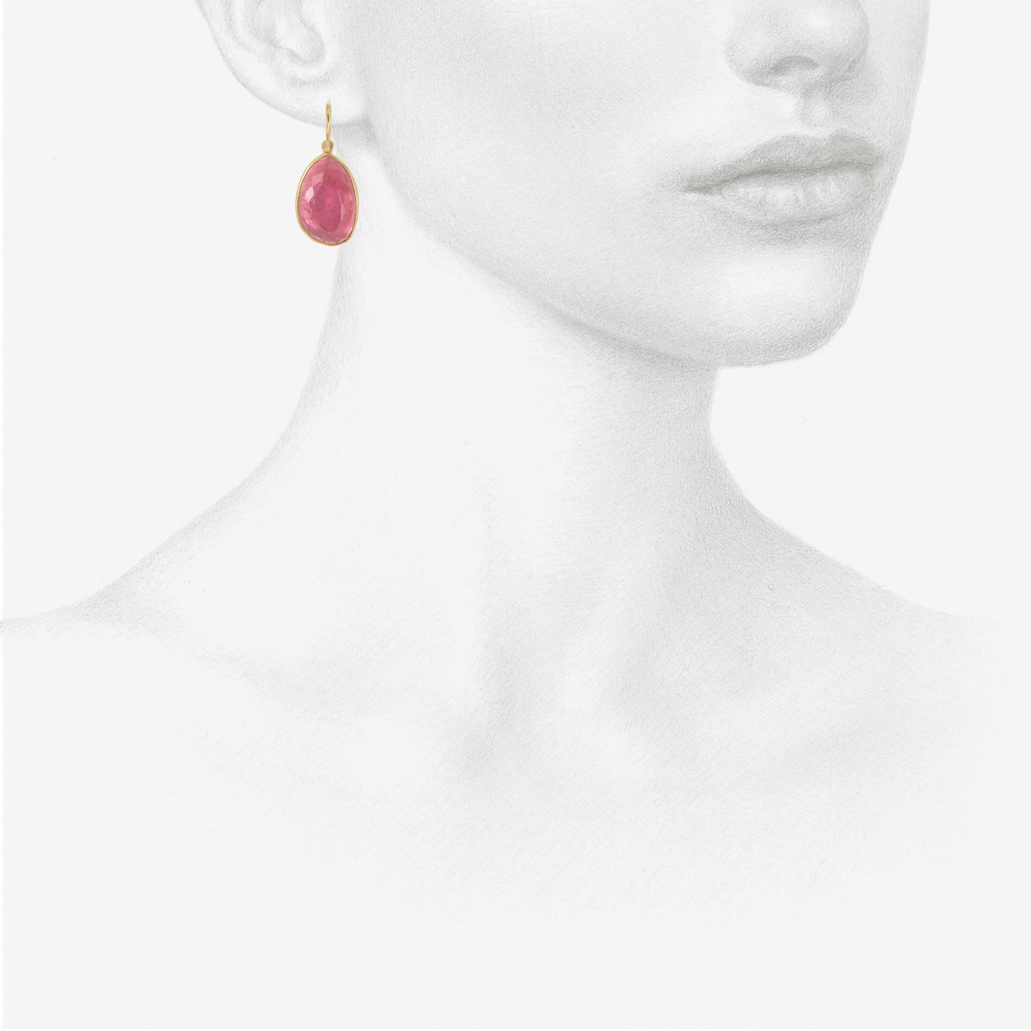 LOLA BROOKS 18K & PINK TOURMALINE DROP EARRINGS, 19.76CT