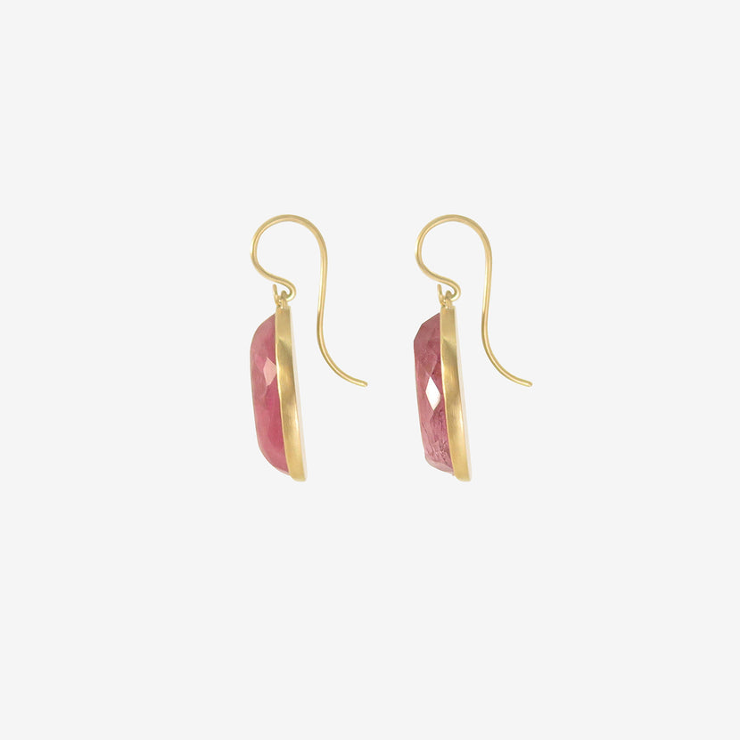 LOLA BROOKS 18K & PINK TOURMALINE DROP EARRINGS, 19.76CT