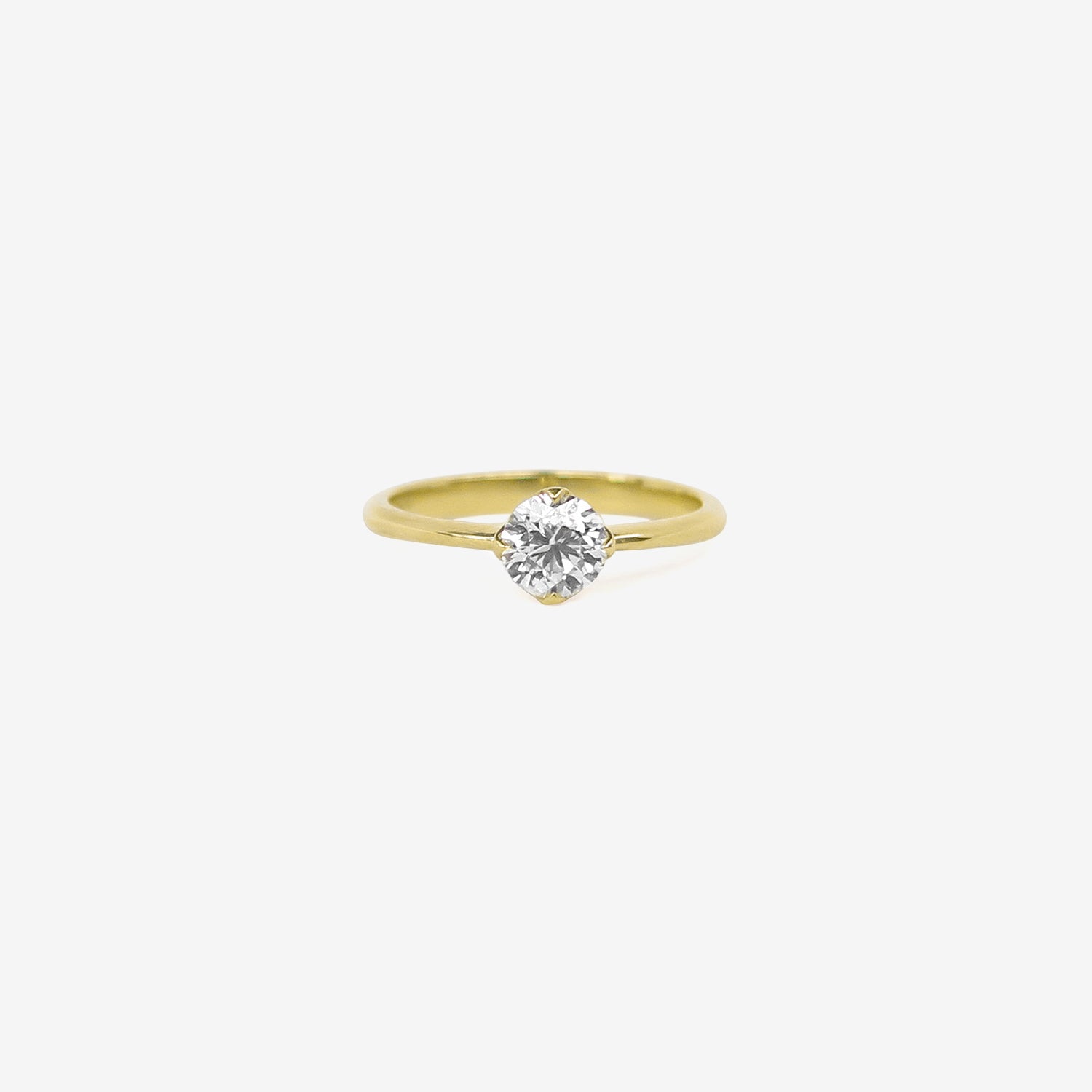 NICOLE LANDAW 14K & OLD EUROPEAN CUT SOLITAIRE DIAMOND RING, 0.68CT