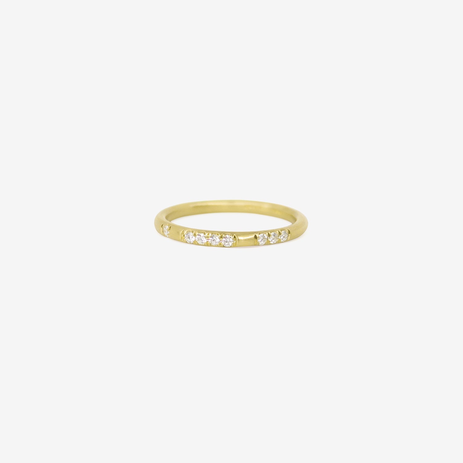 NICOLE LANDAW 14K & DIAMOND ‘I LOVE YOU’ MESSAGE BAND, SIZE 6 3/4
