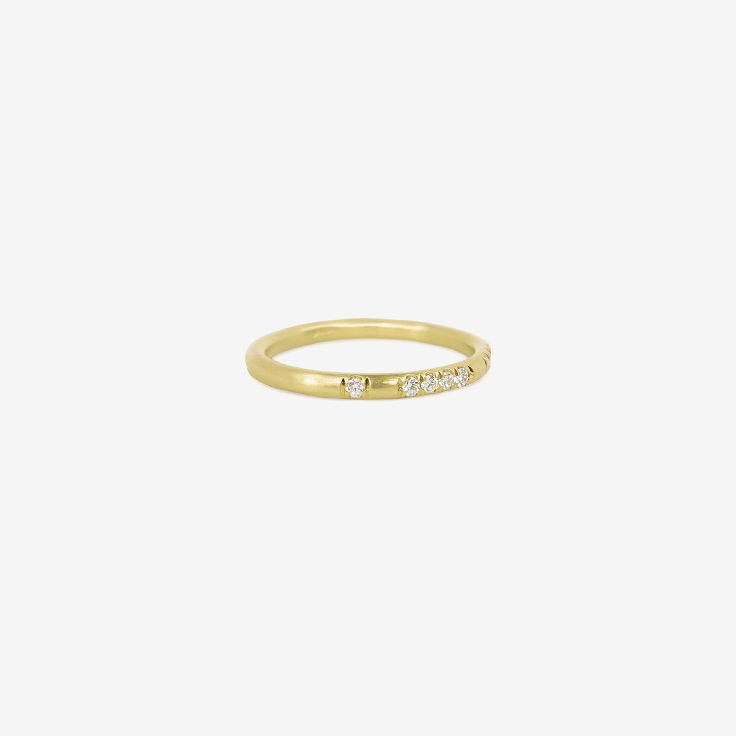 NICOLE LANDAW 14K & DIAMOND ‘I LOVE YOU’ MESSAGE BAND, SIZE 6 3/4