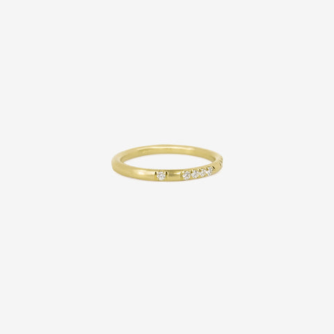 NICOLE LANDAW 14K & DIAMOND ‘I LOVE YOU’ MESSAGE BAND, SIZE 6 3/4