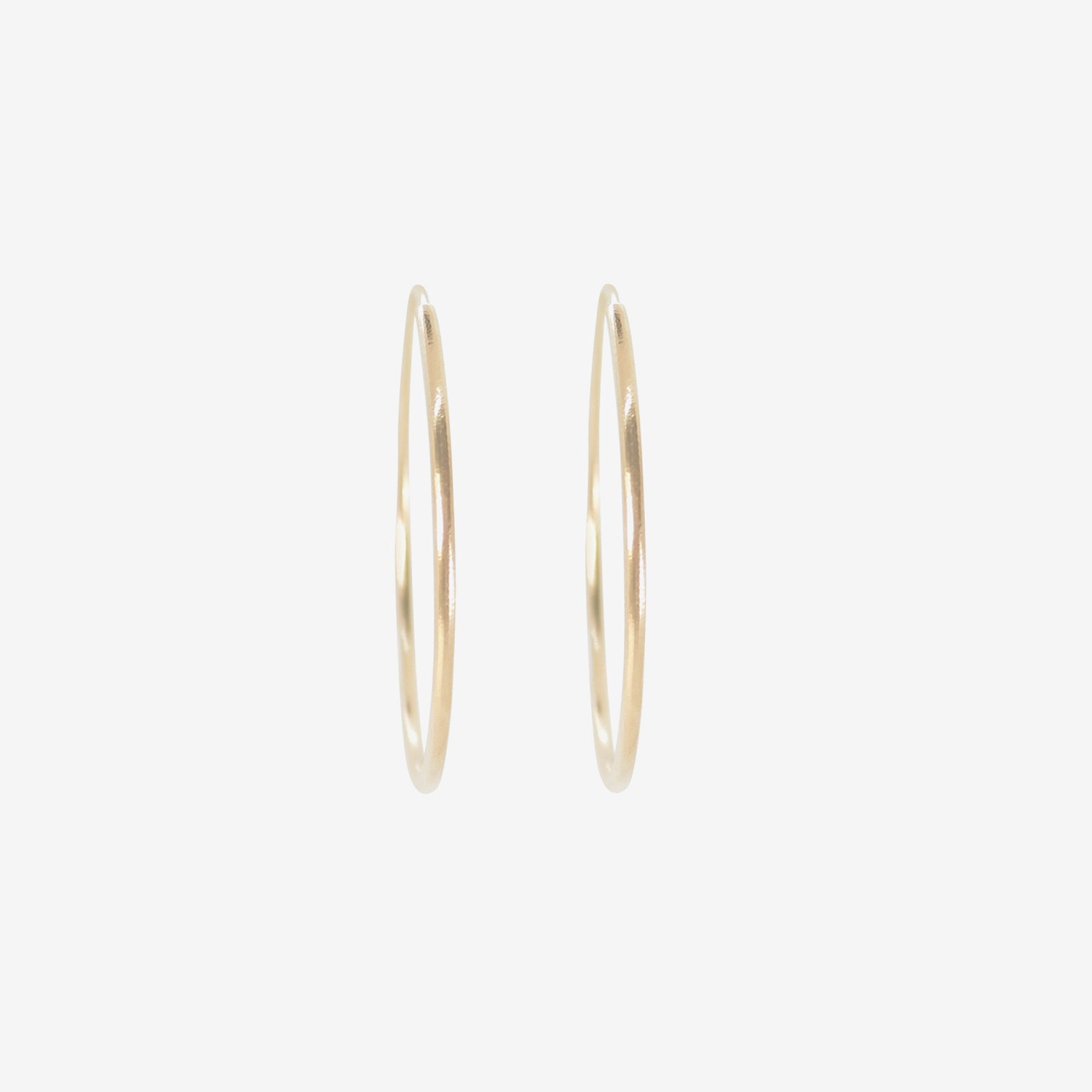 NICOLE LANDAW 14K ENDLESS SLIVER HEWN HOOPS