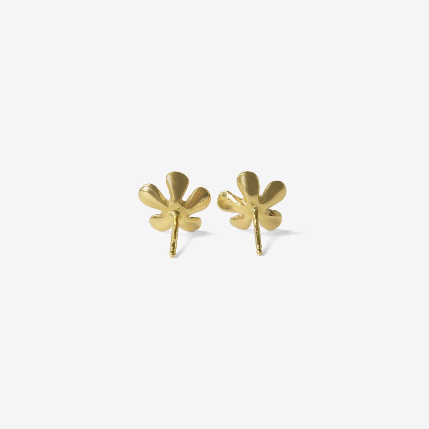 NICOLE LANDAW 14K & DIAMOND LARGE OPEN FLOWER STUDS