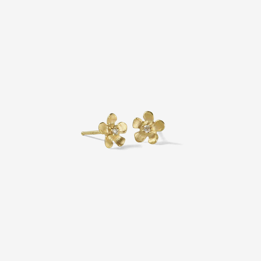9ct Gold Small Ball Stud Drop Freshwater Pearl Earrings | Jewellerybox.co.uk
