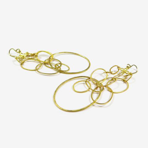 ROSANNE PUGLIESE 22K SCULPTURE EARRINGS