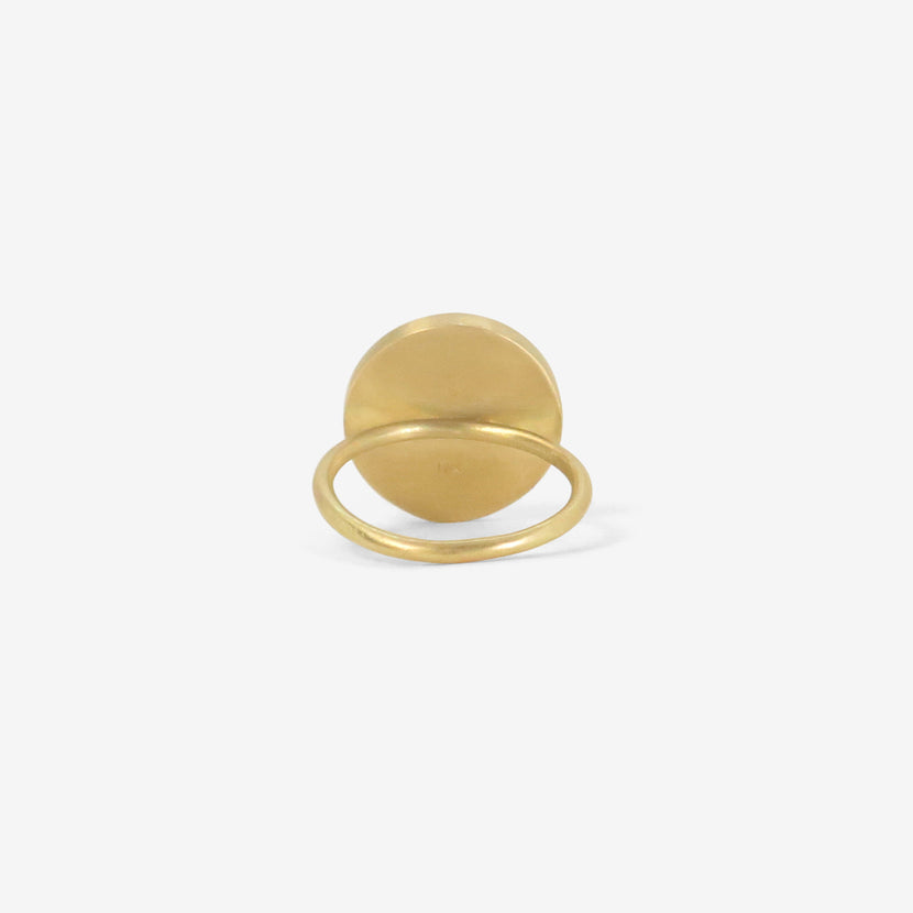 GABRIELLA KISS 18K & ROUND DENDRITE RING