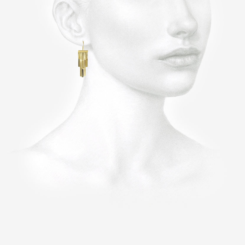 SIA TAYLOR 18K GOLD RAINFALL EARRINGS
