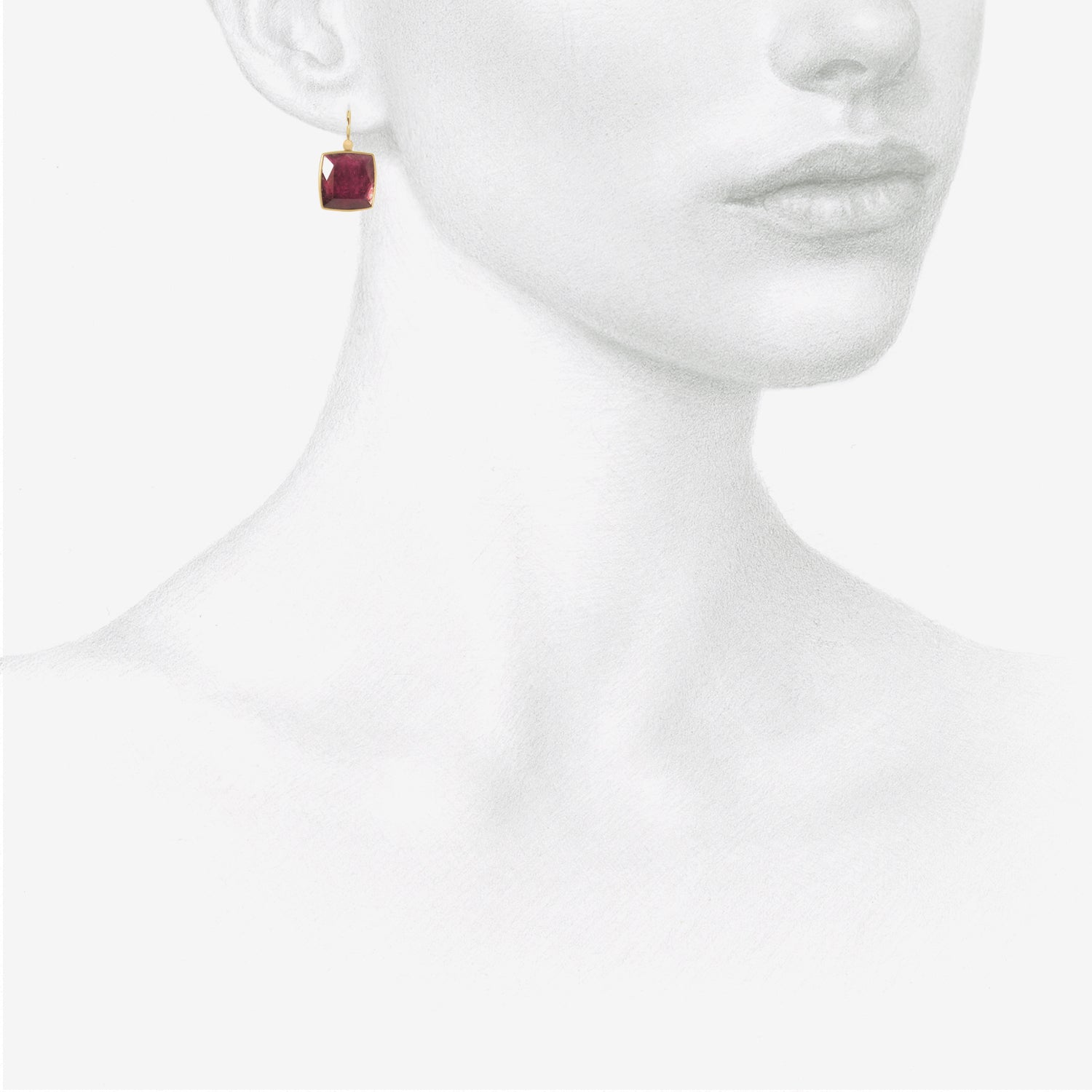 LOLA BROOKS 18K & SQUARE PINK TOURMALINE EARRINGS, 15.88CT