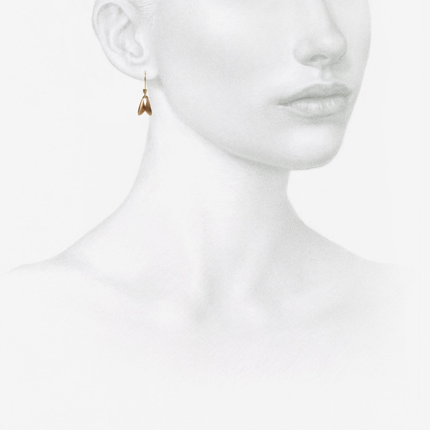 TED MUEHLING 18K PINK GOLD FLY WINGS