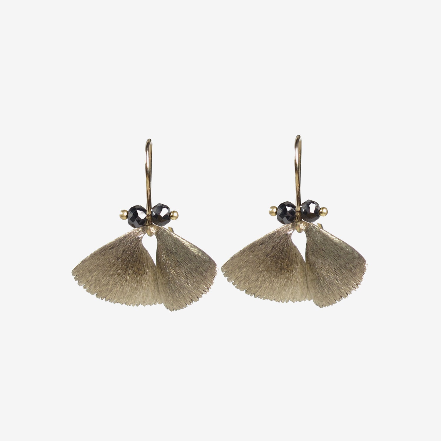 TED MUEHLING 18K WHITE GOLD & BLACK DIAMOND MOTH WINGS