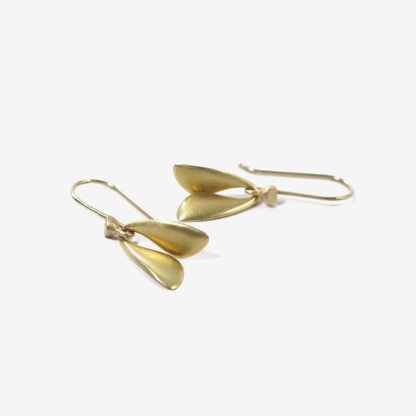 TED MUEHLING 18K YELLOW GOLD FLY WINGS