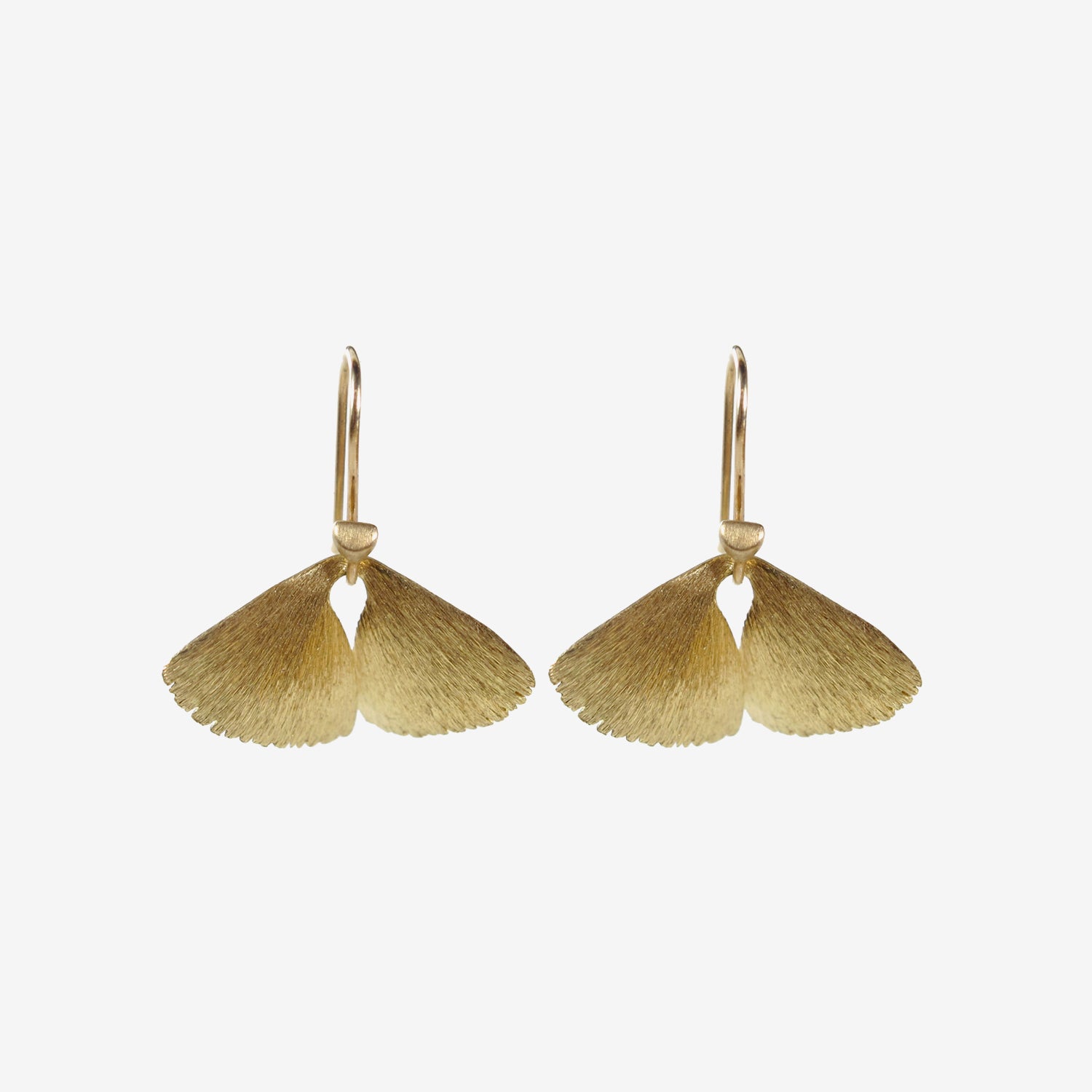 TED MUEHLING 18K YELLOW GOLD MOTH WINGS