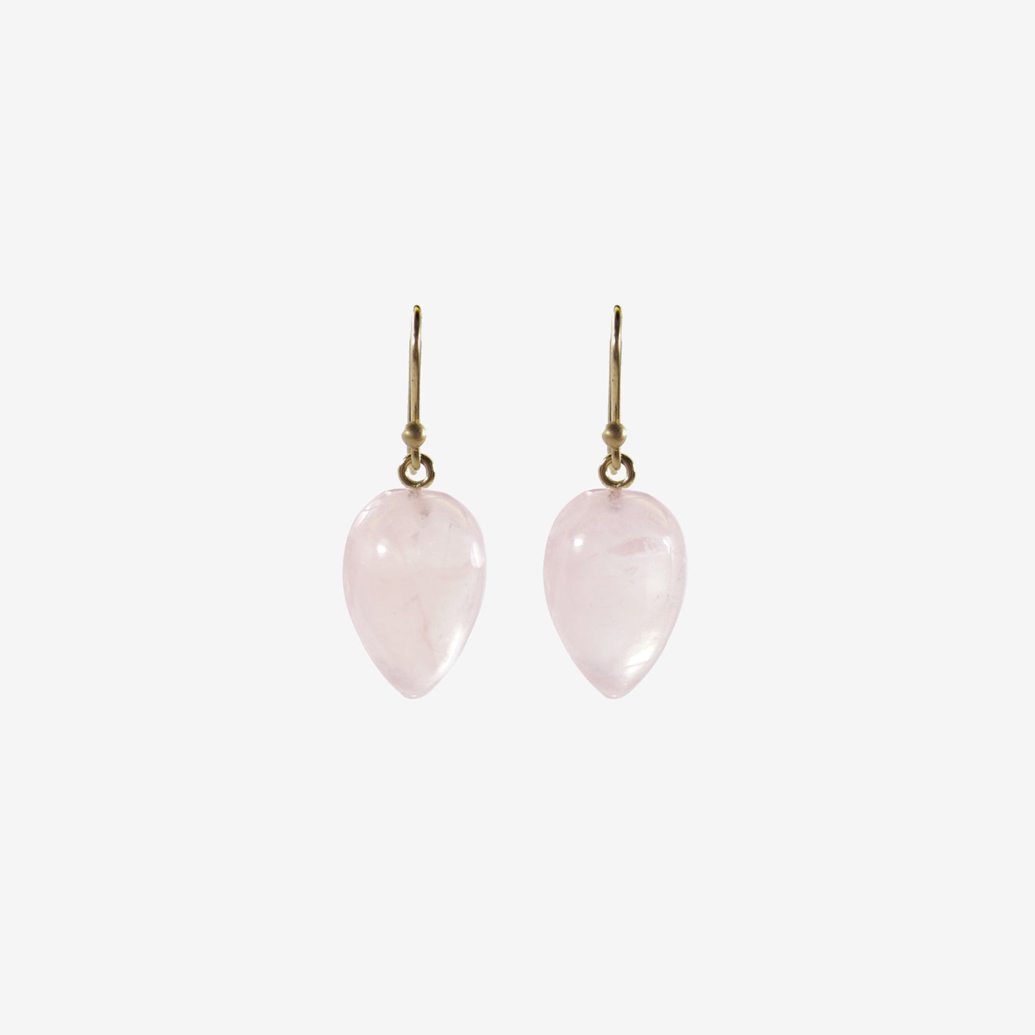 TED MUEHLING 14K & ROSE QUARTZ ACORNS