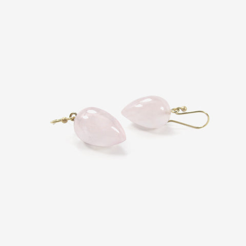 TED MUEHLING 14K & ROSE QUARTZ ACORNS