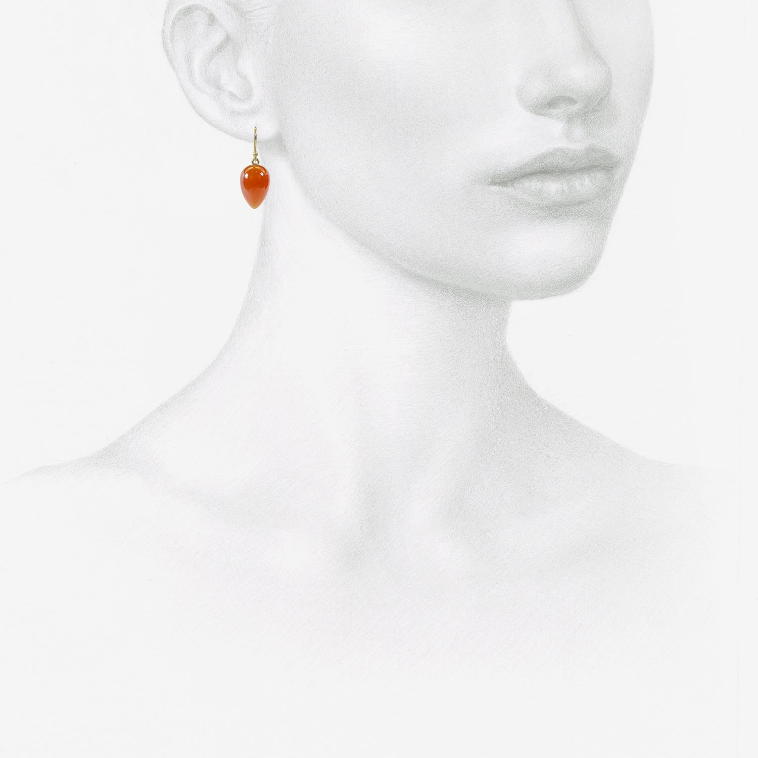 TED MUEHLING 14K & CARNELIAN ACORNS