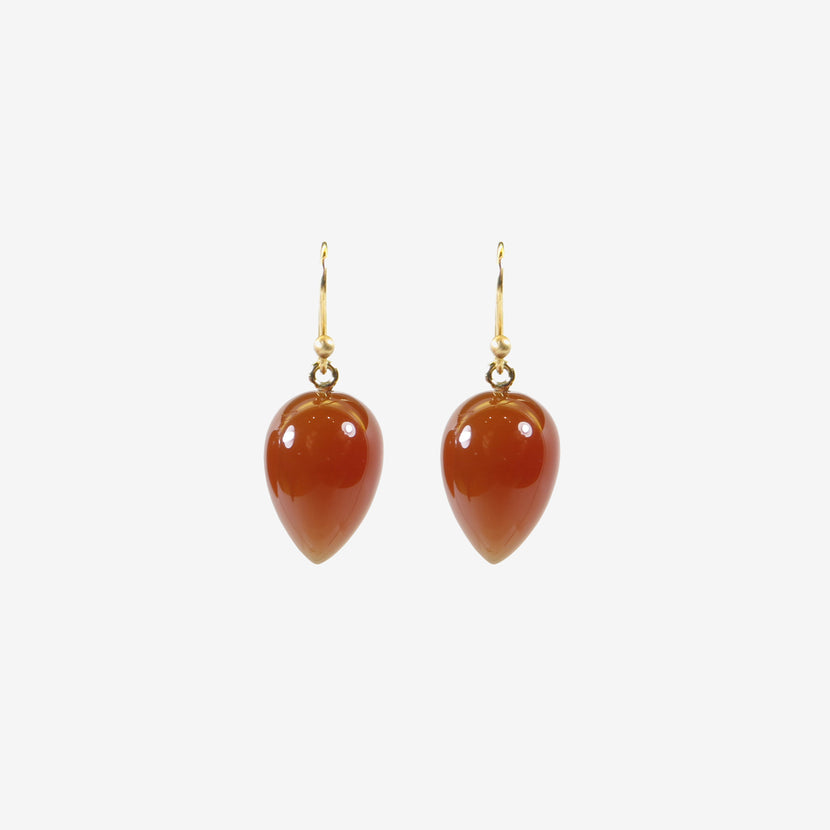 TED MUEHLING 14K & CARNELIAN ACORNS