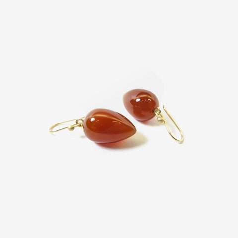 TED MUEHLING 14K & CARNELIAN ACORNS