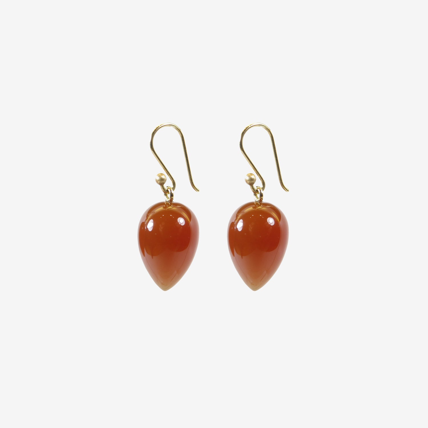 TED MUEHLING 14K & CARNELIAN ACORNS
