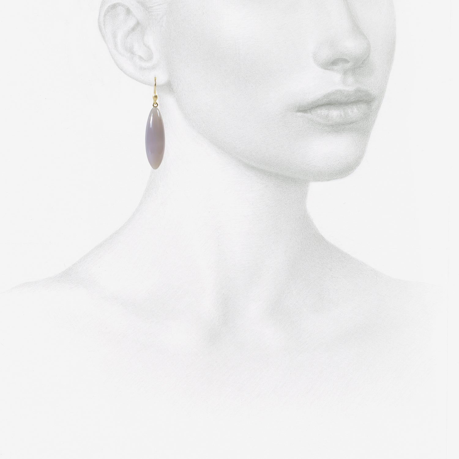 TED MUEHLING 14K & HOLLY BLUE AGATE LONG BERRIES