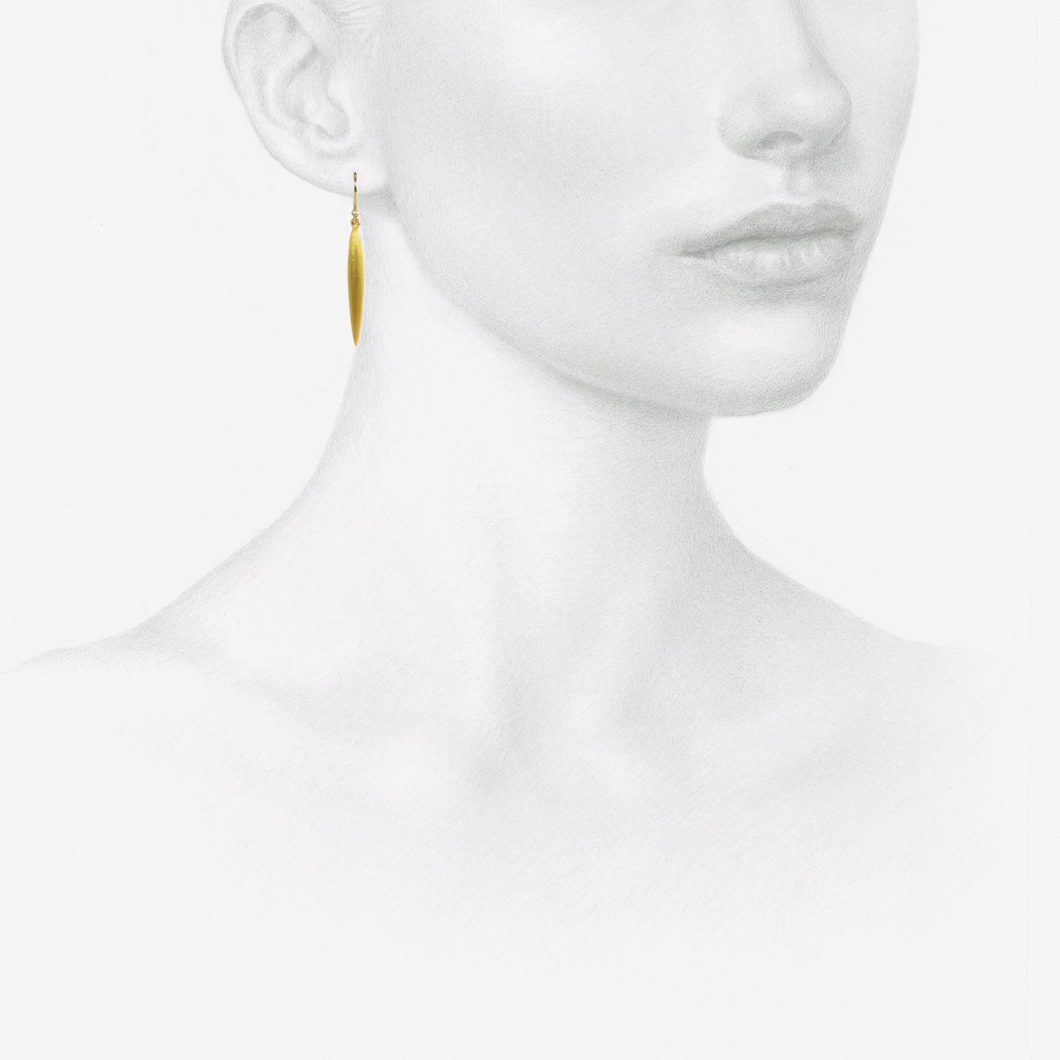 TED MUEHLING 24K GOLD PLATED LARGE RICE