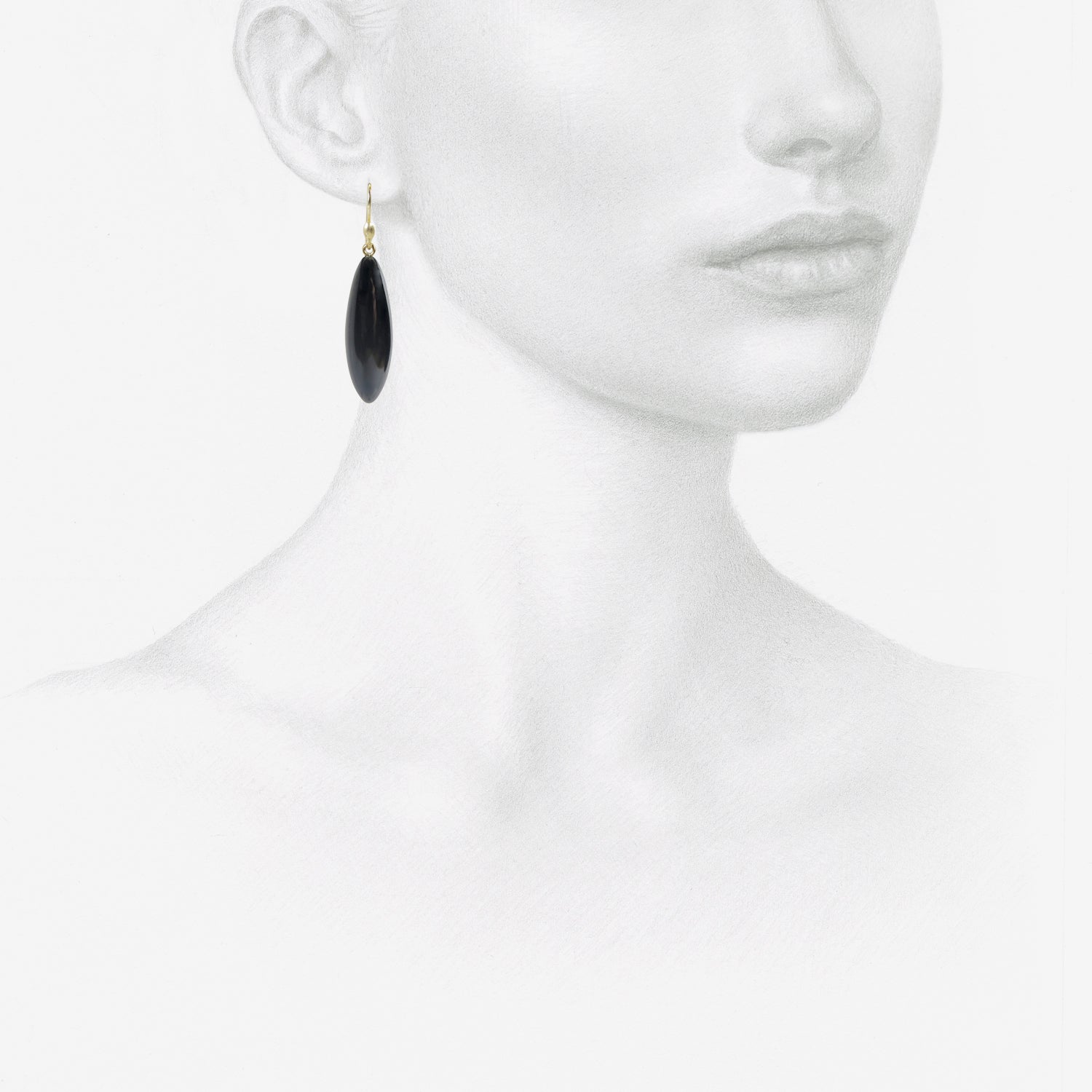 TED MUEHLING 14K & ONYX LONG BERRIES