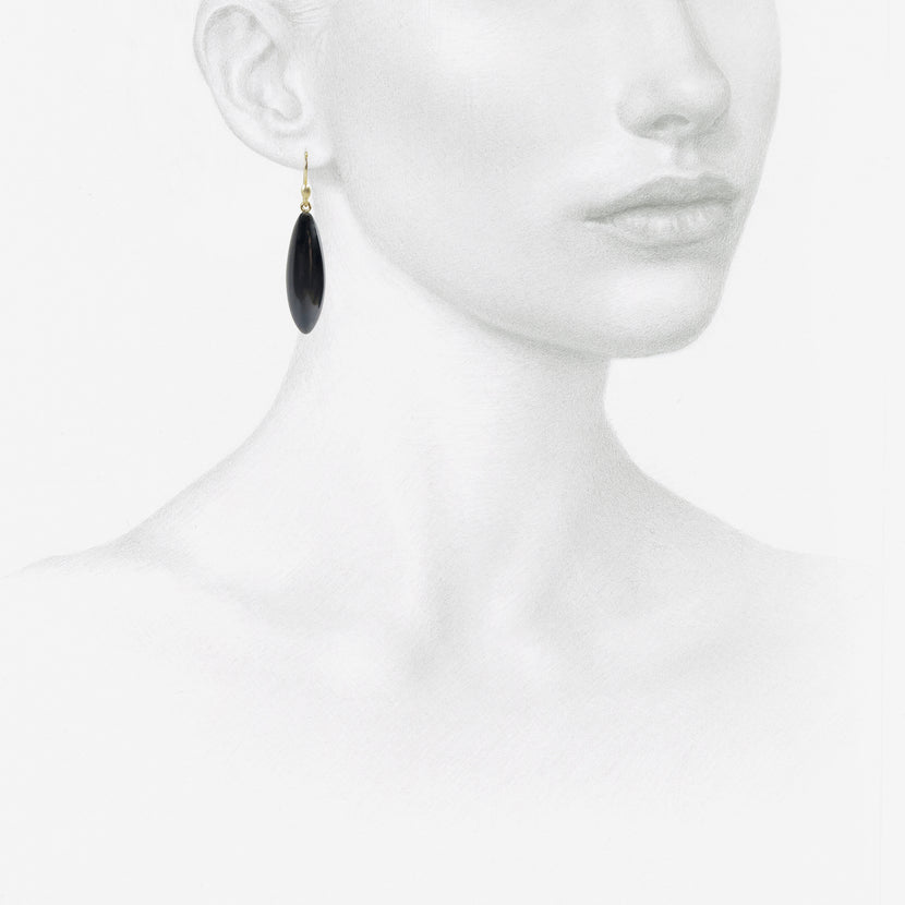 TED MUEHLING 14K & ONYX LONG BERRIES