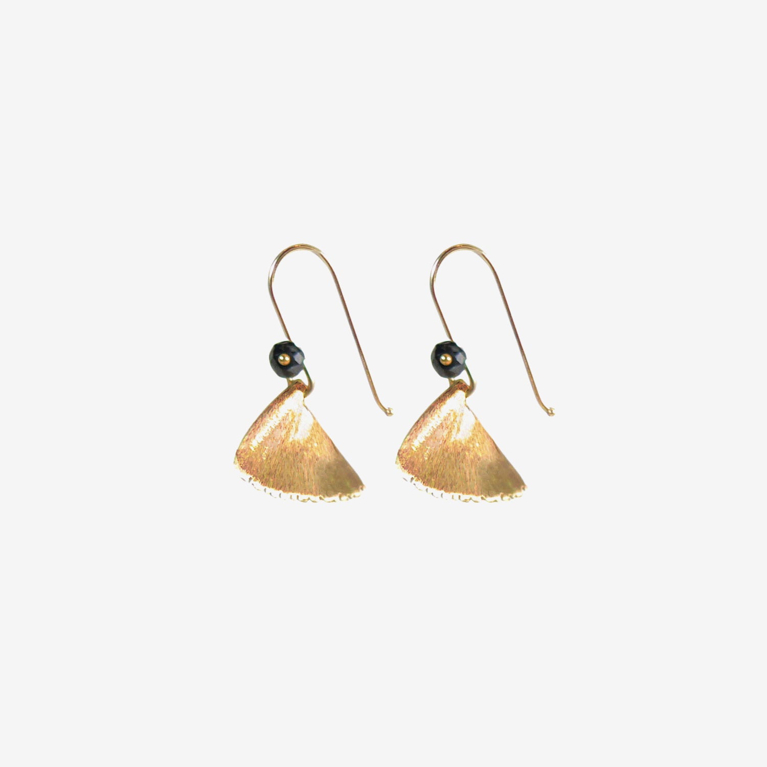 TED MUEHLING 18K PINK GOLD & BLACK DIAMOND MOTH WINGS