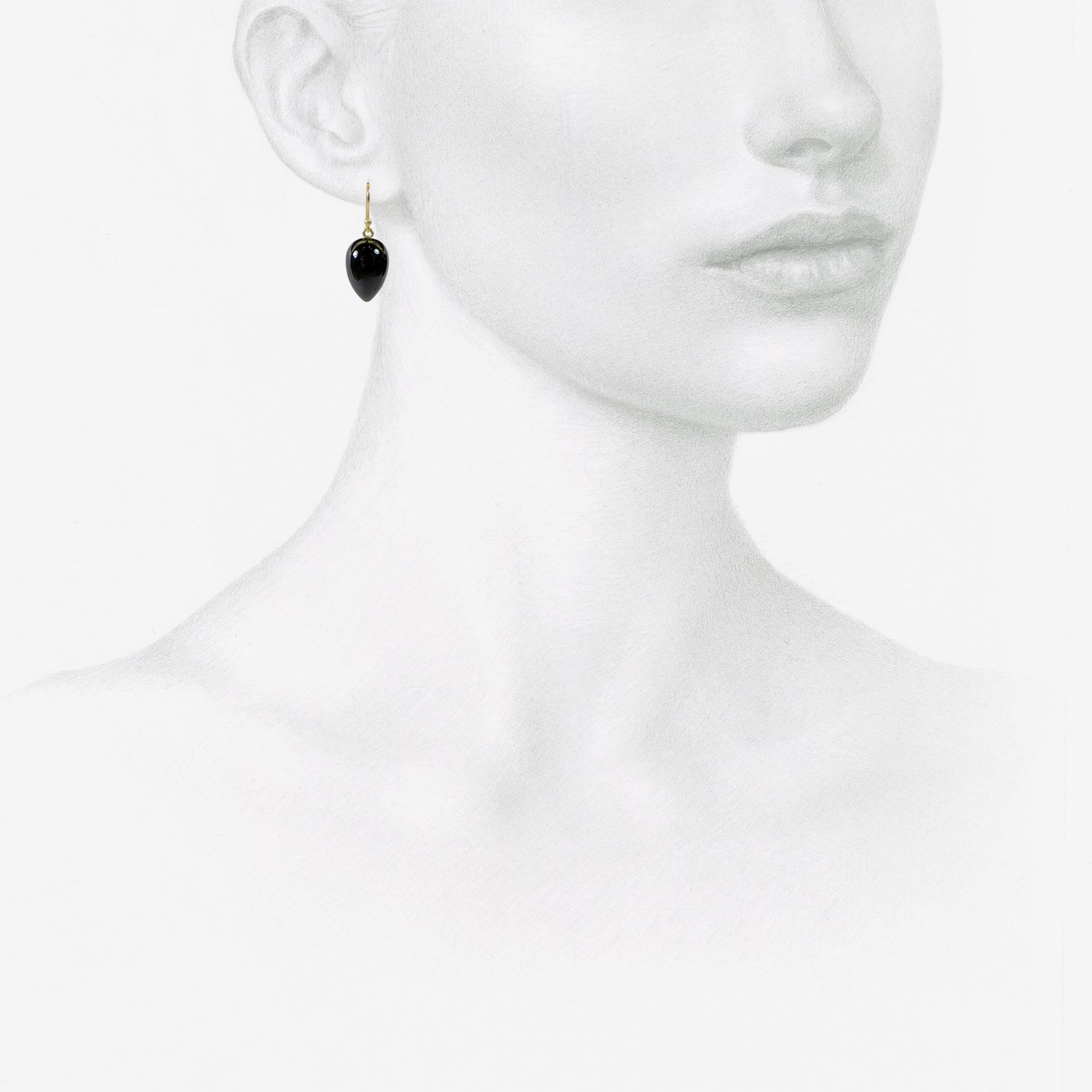 TED MUEHLING 14K & ONYX ACORNS