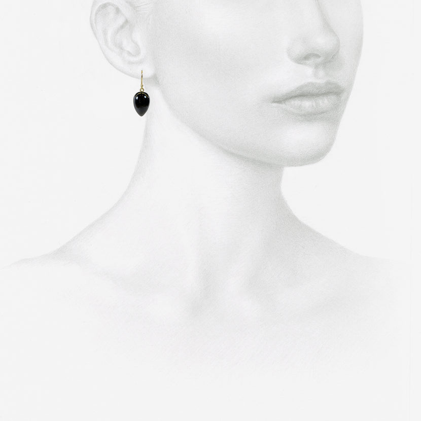 TED MUEHLING 14K & ONYX ACORNS