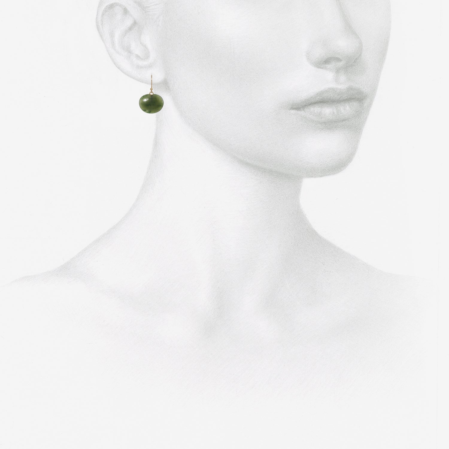 TED MUEHLING 14K & JADE LILY PADS