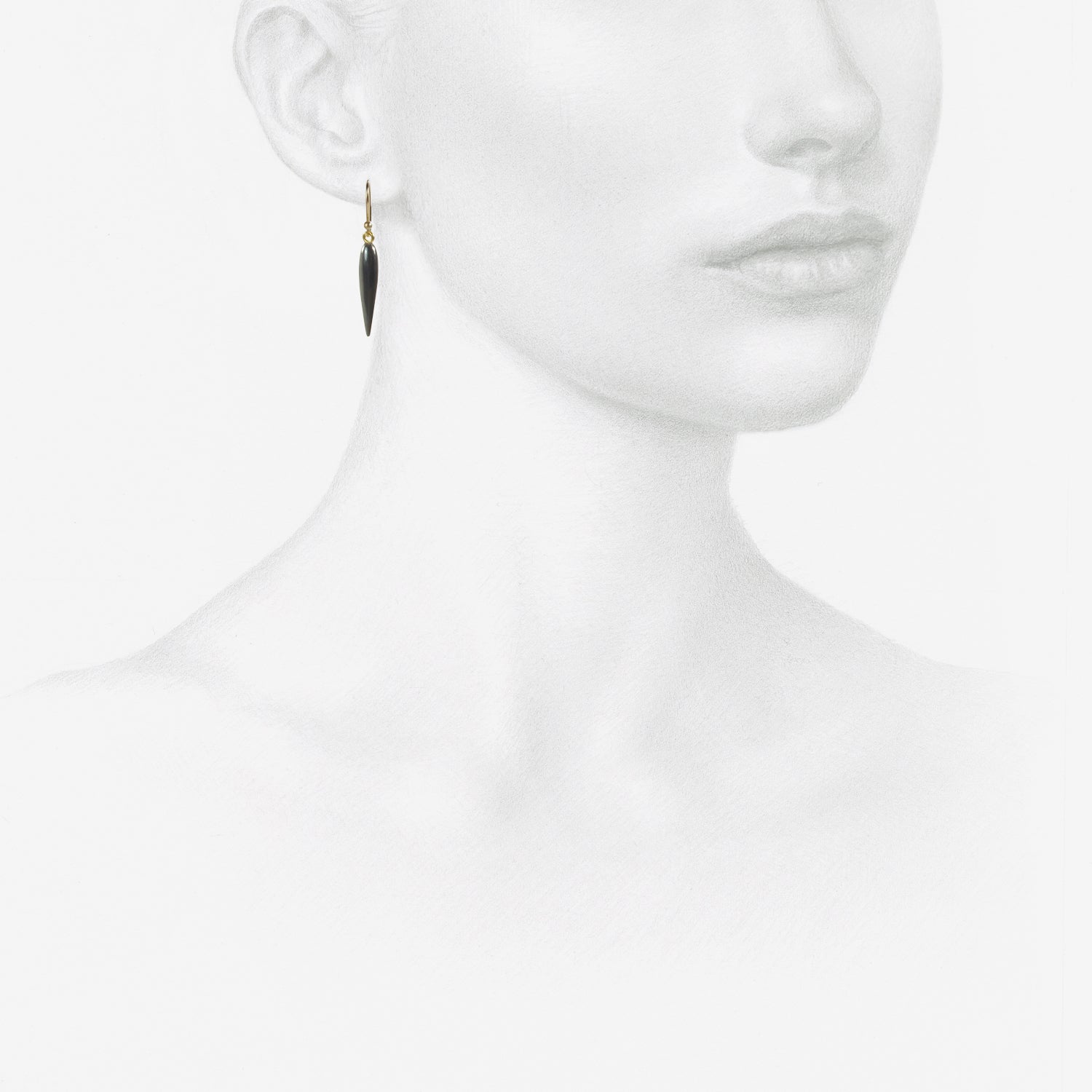 TED MUEHLING 14K & HEMATITE RICE