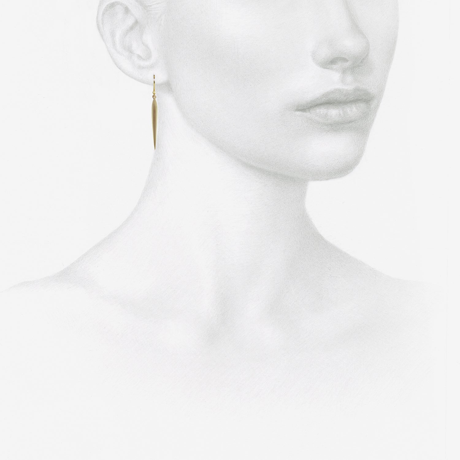 TED MUEHLING 18K GREEN GOLD PLATED LARGE RICE