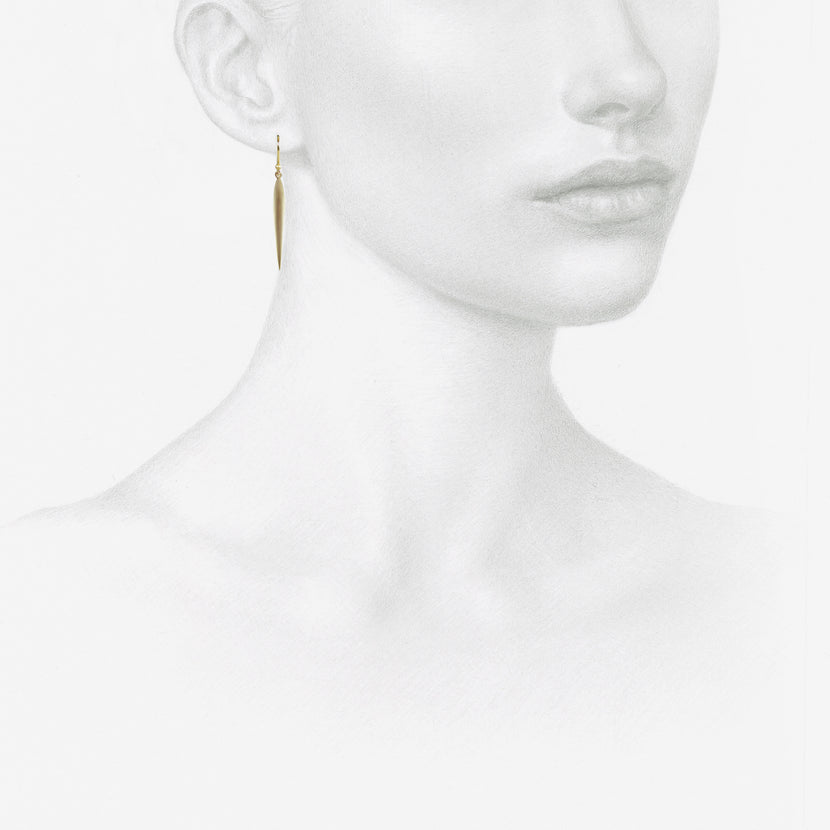 TED MUEHLING 18K GREEN GOLD PLATED LARGE RICE