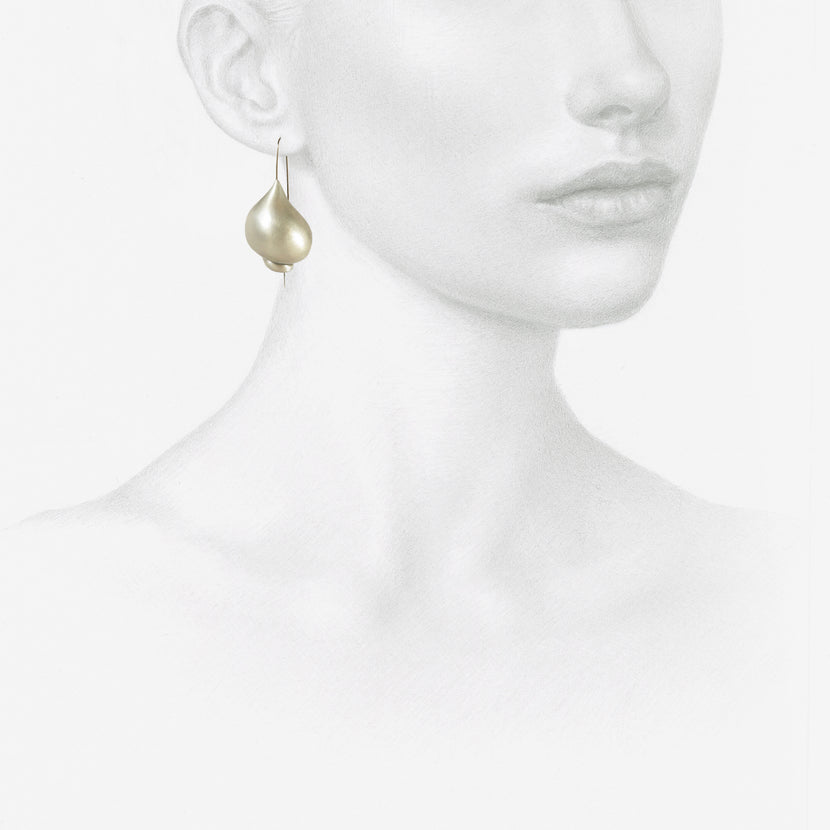 TED MUEHLING STERLING SILVER SNAIL SHELL EARRINGS