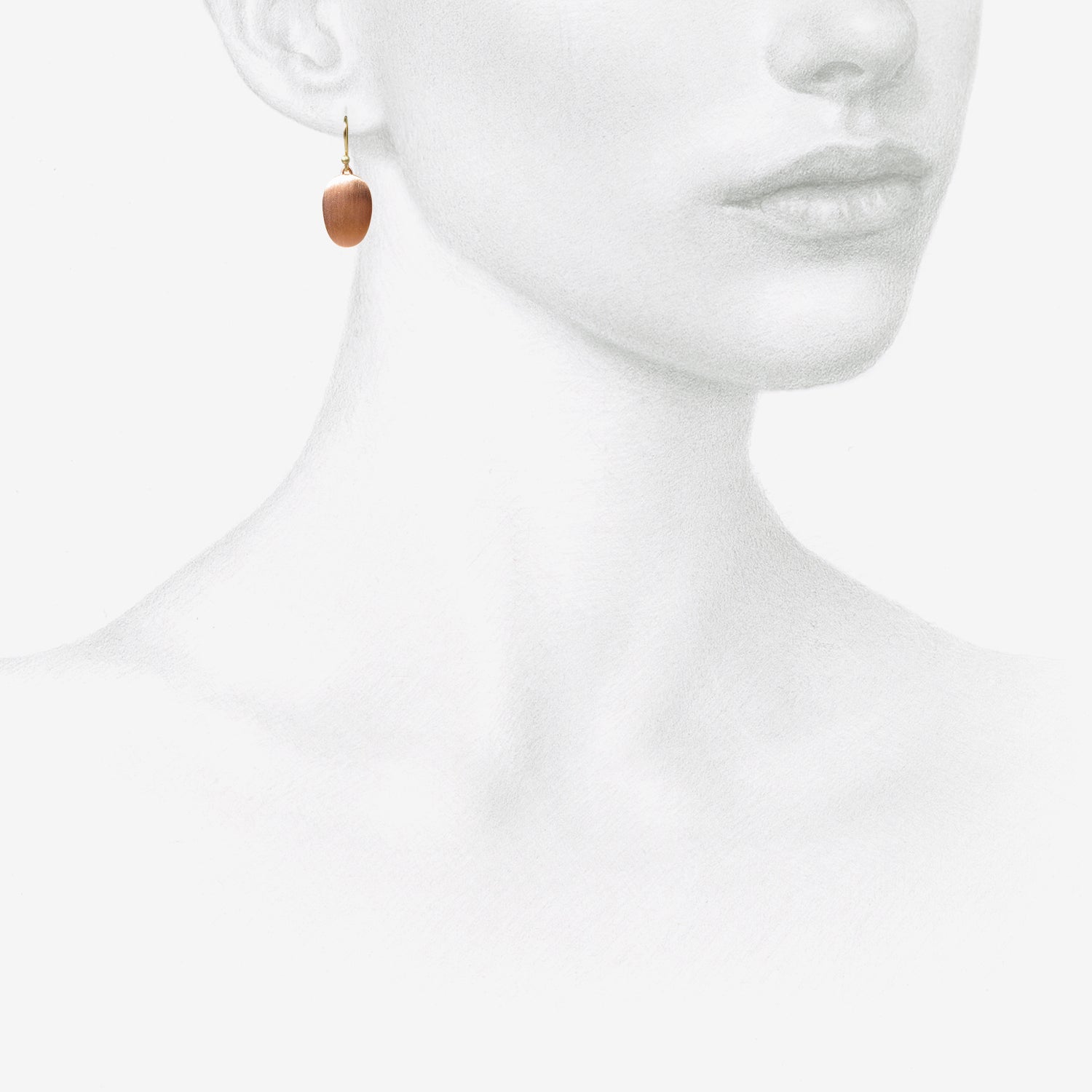 TED MUEHLING 18K PINK GOLD PLATED SMALL CHIPS