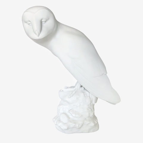 NYMPHENBURG WHITE BISQUE BARN OWL